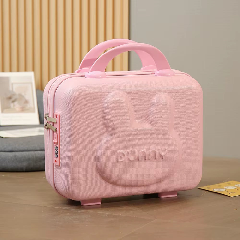 Portable Short Trip Travel Bags 14 Inches Waterproof Hand Carry Suitcase Cartoon Mini Storage Bag Makeup Box Wedding Gift Box