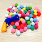 Interactive Launch Training Cat Toys Creative Kittens Mini Pompoms Games Stretch Plush Ball Toys Cat Puppy Toys Supplies