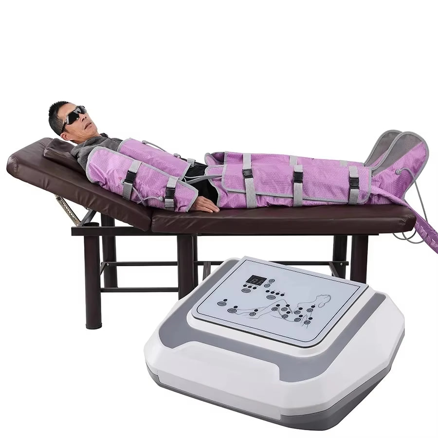 Professional Pressotherapy Machine Lymphatic Massage Arms Shoulders Belly Legs Air Compression Foot Massager Slimming Equipment