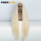 Synthetic Lace Front Wigs for Black Women 40 Inch Long Cosplay Wig Curly Lace Wigs Ombre Highlight Ginger White Pink Wig