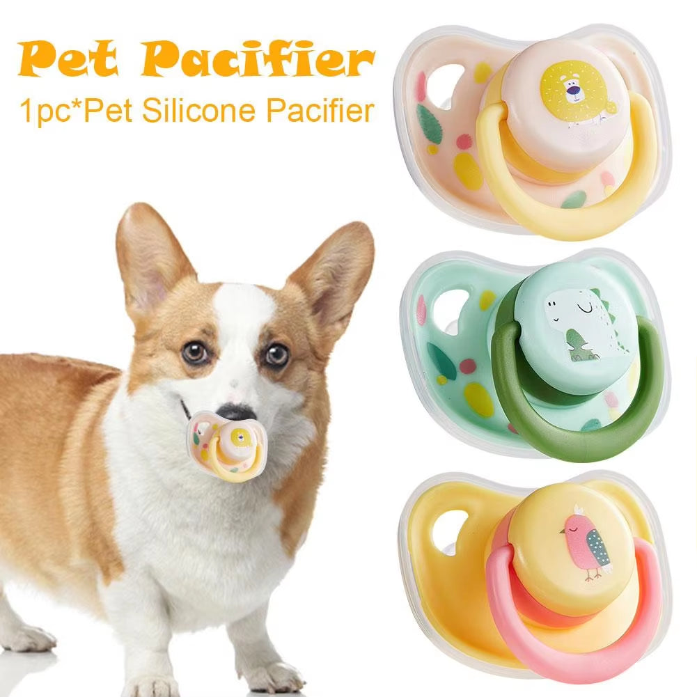 Practical Pet Calming Pacifier Soft Silicone Dog Teeth Chew Resistant Molar Cat Bite Toy Toy