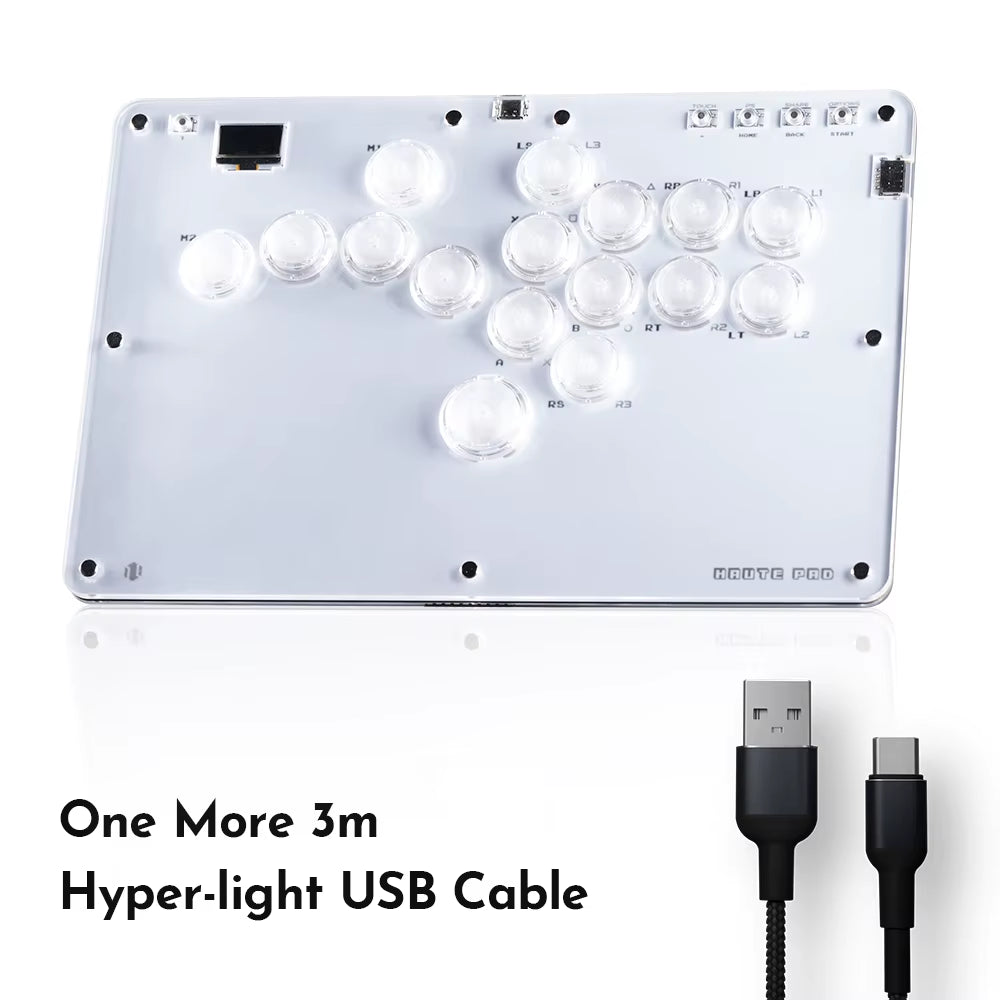 Joystick Arcade Hitbox Controller Button Rim Leverless Arcade Stick Controller for PC/ Ps4 / Ps5/Steam Fightstick Arcade