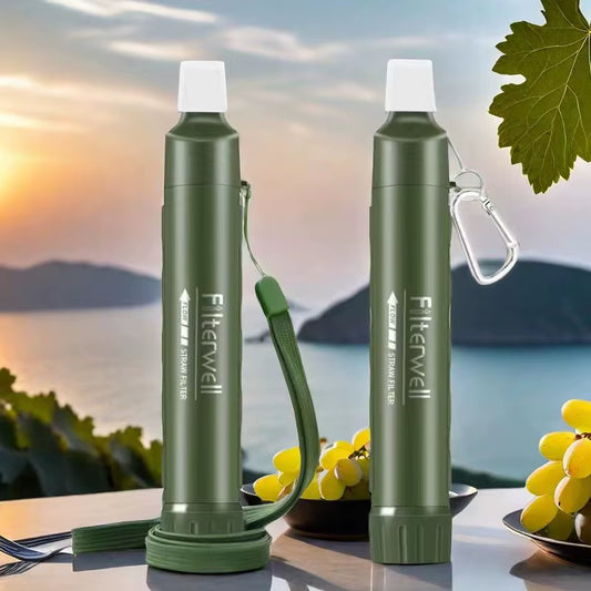 Filterwell Personal Camper Water Purifier Filter Straw Portable Outdoor Survival Hikeup Drinking Emergency Products for Travel