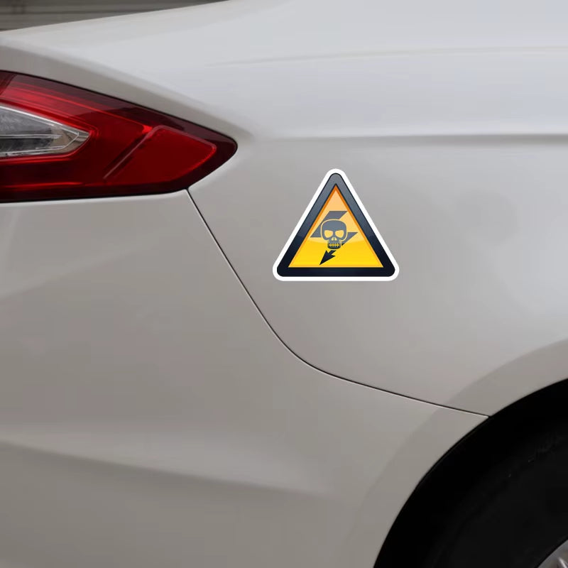 Pay Attention to the Electric Attention Security Warning Car Stickers Anti-Uv Car Window Body Decorative Stickers Accessories