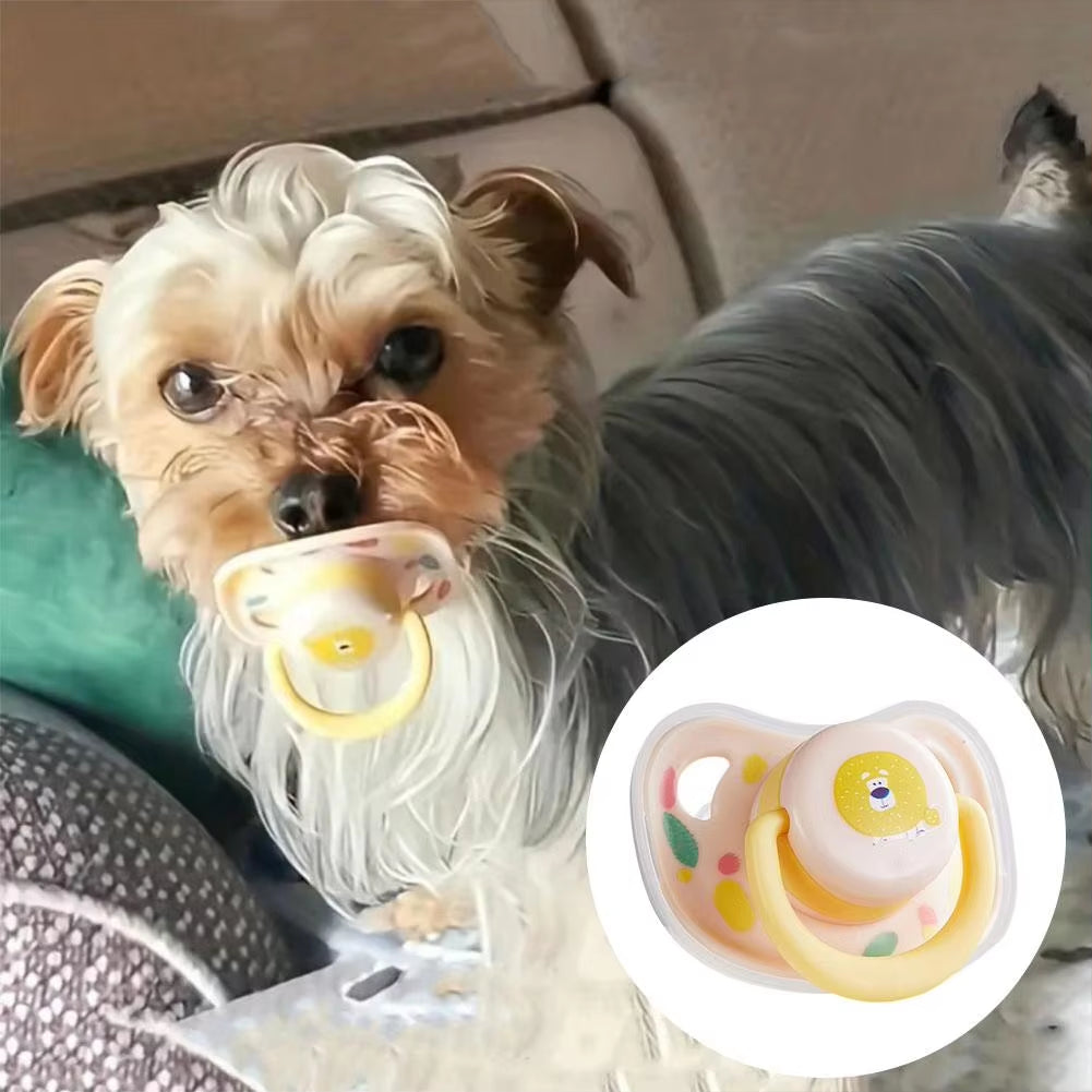 Practical Pet Calming Pacifier Soft Silicone Dog Teeth Chew Resistant Molar Cat Bite Toy Toy